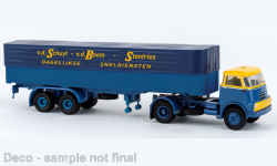 Brekina 85237 - H0 - DAF Do 2000 Pritsche/Plane-Sattelzug SBS (NL)